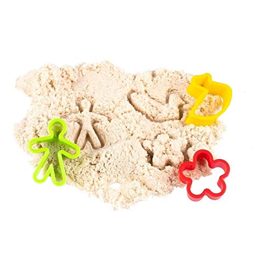 GenioKids Sand Toys Magic Sand 1,65 lb/750g - 5 colores Rainbow Modelado Sensorial Play Sand - Kits de manualidades para niños