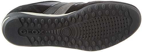 Geox U Wells C - Zapatillas Hombre, Negro (Black Dk Jeans), 39 EU, Par