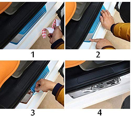 GLFDYC 4 Pcs Car Threshold Bar Door Sill Protector Trim for Mazda CX 5 CX-5 CX5 2017 2018 2019 2020, Stainless Steel Car Welcome Styling Scuff Plate Accessories