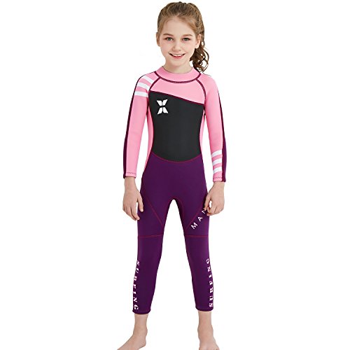 Gogokids Traje de Neopreno para Niños Niñas - Traje de Buceo de Una Pieza 2.5mm Neopreno Ropa de Natación UV 50+ Protección Solar