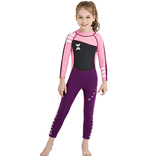 Gogokids Traje de Neopreno para Niños Niñas - Traje de Buceo de Una Pieza 2.5mm Neopreno Ropa de Natación UV 50+ Protección Solar