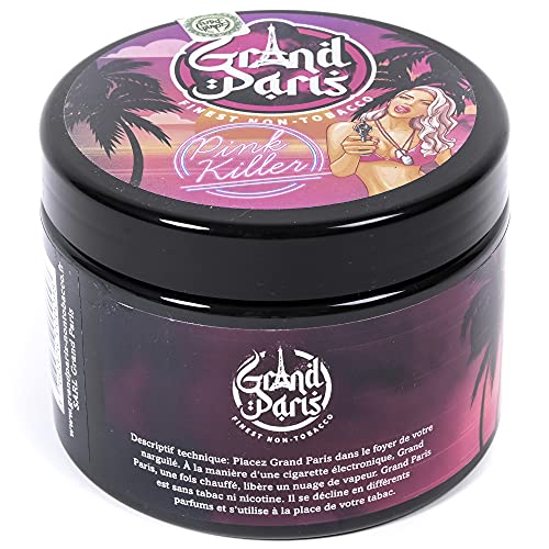 GRAND PARIS - Sabores Cachimba Pink Killer - Frutos del Bosque, Melón, Mango y Menta - Tabaco Cachimba Shisha Sin Tabaco Sin Nicotina - 200 Gr