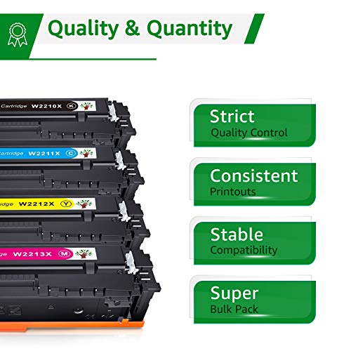 GREENSKY 207X Cartucho de Toner Compatible para HP 207X 207A para HP Color Laserjet Pro MFP M283fdw M283fdn M282nw M255dw M255nw para W2210X W2211X W2212X W2213X W2210A W2211A W2212A W2213A (Sin Chip)