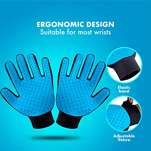 Guantes Quita pelos Mascota - Cepillo para Perros y Gatos Lavable y Reutilizable para Animales Pequeños Medianos y Grandes Con Pelaje Corto a Largo Reduce Eficazmente la Caída de Cabello (2 Guantes)