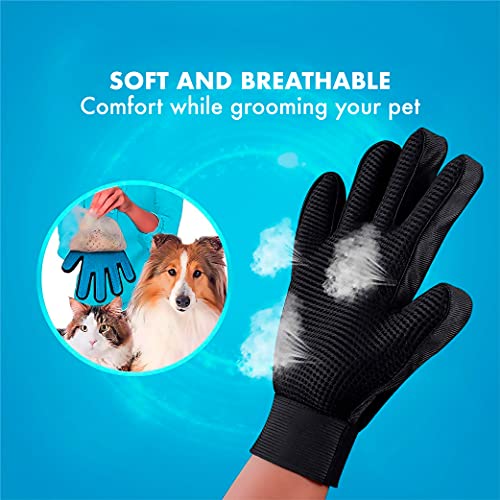 Guantes Quita pelos Mascota - Cepillo para Perros y Gatos Lavable y Reutilizable para Animales Pequeños Medianos y Grandes Con Pelaje Corto a Largo Reduce Eficazmente la Caída de Cabello (2 Guantes)