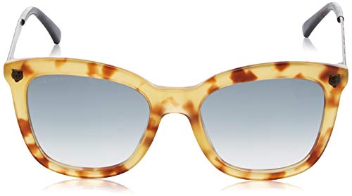 GUCCI GG0217S-003 Gafas de sol, Havana Claro/Detalles Oro Oscuro, 52 para Mujer