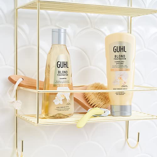 Guhl Champú para fascinación rubia con orquídea blanca, brillo para un rubio natural o teñido, 250 ml