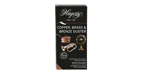 Hagerty - Copper, Brass & Bronze Duster - Paño impregnado para la limpieza y el cuidado de los objetos de cobre, latón y bronce. Limpieza rápida que elimina suciedad, agua y oxidación.