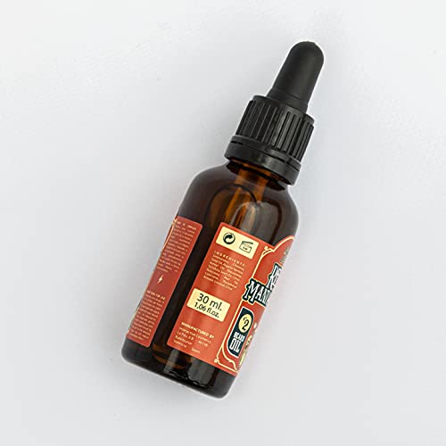 HEY JOE! - Beard Oil Nº 2 Red Mandarin| Aceite para la Barba Natural y Refrescante con Fragancia de Mandarina Roja - Nutrición para Barbas Fuertes y Saludables - Envase de 30 ml