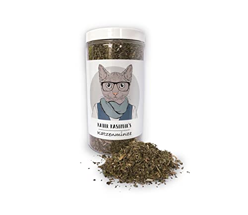 Hierba gatera (para Gatos/Catnip) Hace a su Gato Feliz. Paquete XXL de 60g Solo la Mejor Hierba gatera para su pequeño Amor (Seca y en pequeños Trazos).