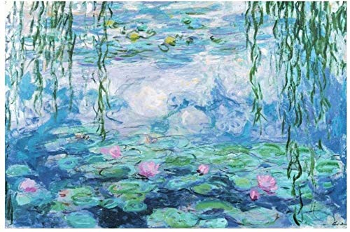 Hjj Jigsaw - Puzzle Ninfea Monet 1000 Animal, Flora, pieza famosa de la pintura, bosque océano, paisaje descompresivo