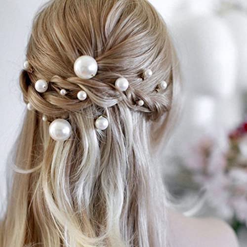 Horquillas Para El Cabello Con Perlas Para Bodas, 18 Piezas De Varillas Para El Cabello En Forma De U Para Bodas, Elegantes Horquillas Para El Cabello Con Perlas, Joyería Para El Boda Nupcial