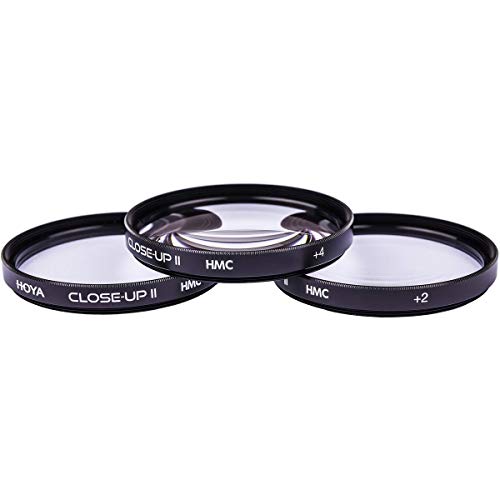 Hoya Close-up Kit - Juego de filtros para macro fotografía (+1, +2, +4, 49 mm) color negro