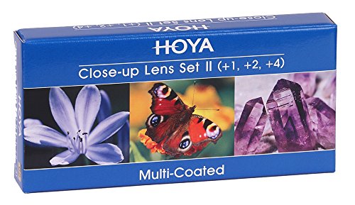 Hoya Close-up Kit - Juego de filtros para macro fotografía (+1, +2, +4, 49 mm) color negro