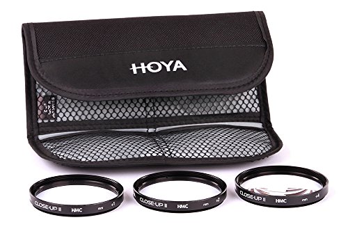 Hoya Close-up Kit - Juego de filtros para macro fotografía (+1, +2, +4, 49 mm) color negro