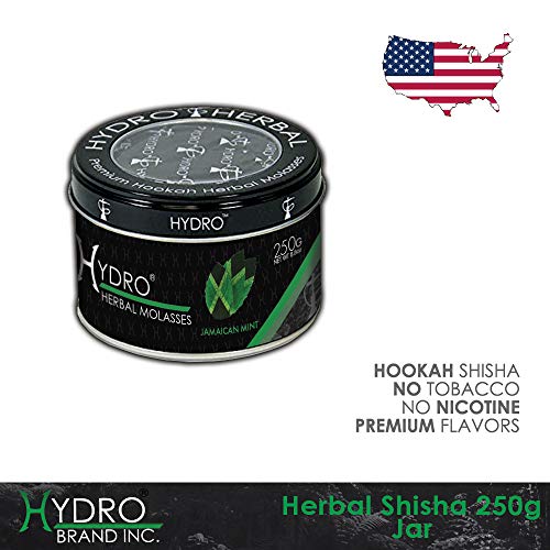 Hydro Herbal Sabores Cachimba – Lata de 250 g – Sabores Cahimba sin Nicotina ni Tabaco (Menta Jamaicana)