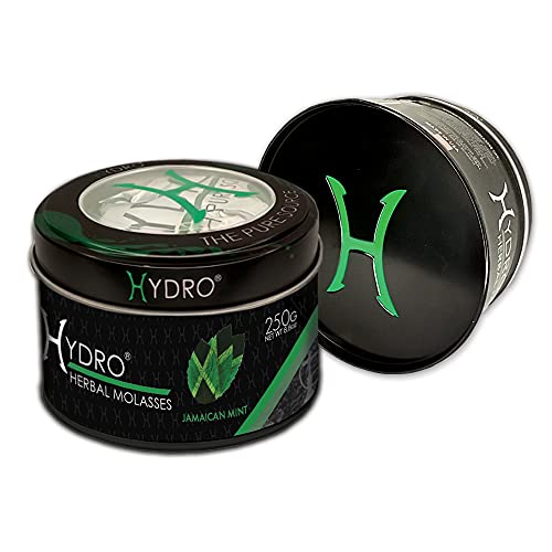 Hydro Herbal Sabores Cachimba – Lata de 250 g – Sabores Cahimba sin Nicotina ni Tabaco (Menta Jamaicana)