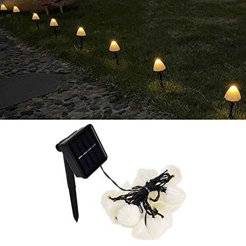 IDWT Cadena de Lámpara de Paisaje, Forma, 20 LED Económicos, 8 Modos de Iluminación, Luz Solar para el Camino del Hogar, Césped, Patio, Pasarela(#1)