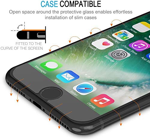 ivoler 4 Piezas Protector de Pantalla para iPhone SE 2020 / iPhone SE 2 / iPhone 8/7 / 6S / 6, Cristal Vidrio Templado Premium [9H Dureza] [Alta Definicion 0.3mm] [2.5D Round Edge] - Transparente