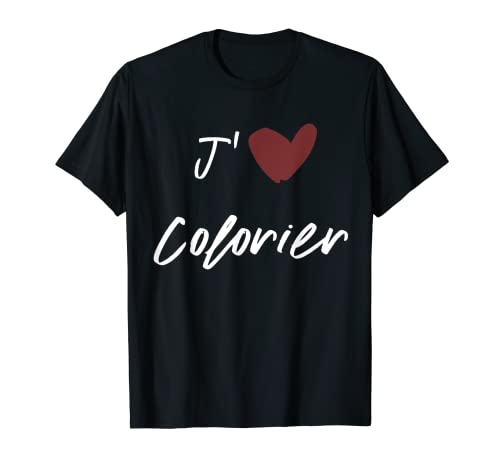 J'aime Colorier Regalo Hombres Mujeres Niños Hijo Hija Artistas Camiseta