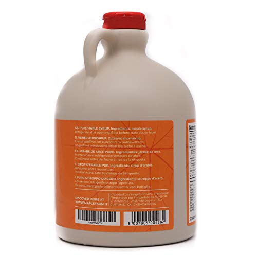 Jarabe de arce Grado A (Amber, Rich taste) - 1,89 litros (2,5 Kg) - Miel de arce - Sirope de Arce - Original maple syrup