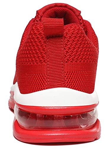 JIANKE Zapatillas Deportivas Mujer Zapatos de Ligero Cojín de Aire Transpirables Moda Running Fitness Caminar Rojo 42 EU