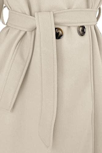 Jophy & Co - Abrigo cruzado de mujer - Abrigo invernal con bolsillos y botones - Modelo n. 6557&6595, Beige (cód. 6595), XL