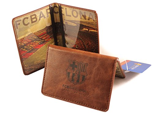 JOSMA SPORT - Funda De Carnet F.C. Barcelona Piel Marrón Blaugrana