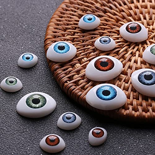 KALUO Accesorios para manualidades de bricolaje Juguetes de animales para hacer marionetas de peluche Ojos DIY Juguete Ojos Bjd Doll Eyeball Plastic Doll Eyes Doll Safety Eyes(11x14mm Verde)