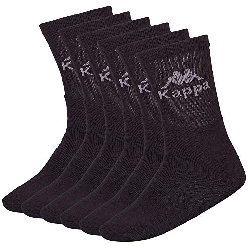 Kappa AUSTRALIEN 6 Calcetines, Unisex Adulto, Negro, 47-50