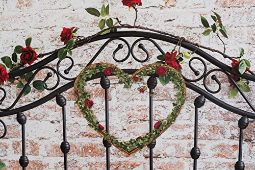 Kate 2,2x1,5m Día de San Valentín Telón de Fondo Muro de ladrillo Cabecera Guirnalda Flores Rosas Vintage Romántico Fotografía Fotografía Foto de Estudio Props Microfibra