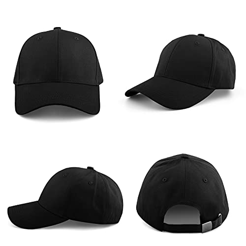 KELOYI Gorra De Hombre Mujer Béisbol Verano Cap Negra Ajustable Algodón Running Hats Baratas Polo