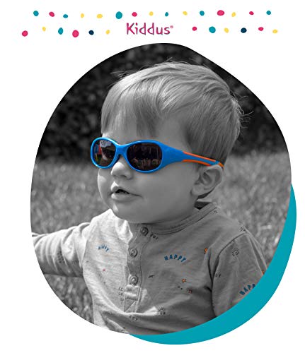 Kiddus Gafas de Sol de UNA SOLA PIEZA para Bebés a partir de 0 Meses. Prácticamente IRROMPIBLES. 100% Protección UV400. Muy FLEXIBLES. Sin BPA. Con Banda Ajustable y Extraíble. ALLROAD (57 Rosa neon)