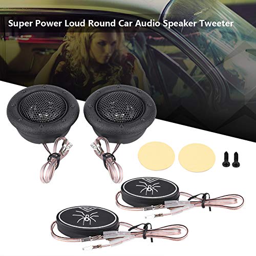 KIMISS Dome Tweeter para Coche, 1 par de 12V 150W Mini Coche Super Power Loud Dome Altavoz de Audio Tweeter Altavoz Bocina