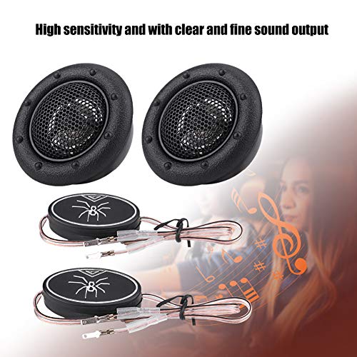 KIMISS Dome Tweeter para Coche, 1 par de 12V 150W Mini Coche Super Power Loud Dome Altavoz de Audio Tweeter Altavoz Bocina