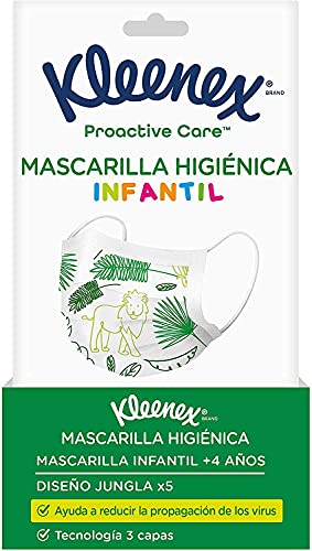 Kleenex Mascarilla Higiénica Infantil 5x18 (90 unidades)