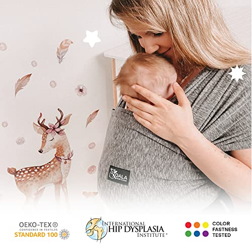 Koala Babycare - Fular Portabebés fácil de usar (fácil de colocar), unisex ajustable, la mochila portabebes multiusos apropiada hasta 10 kg. Fular portabebés elastico - Diseño Registrado KBC®