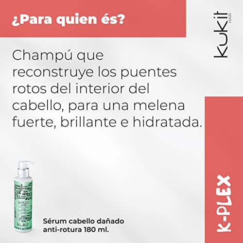 Kukit Hair K-Plex S3 | Serum Tratamiento Sin Aclarado Anti-Rotura con Plex | Tratamiento de Reparación Profunda para Rotura Capilar | 180 ml