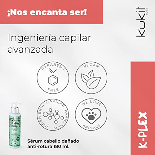 Kukit Hair K-Plex S3 | Serum Tratamiento Sin Aclarado Anti-Rotura con Plex | Tratamiento de Reparación Profunda para Rotura Capilar | 180 ml