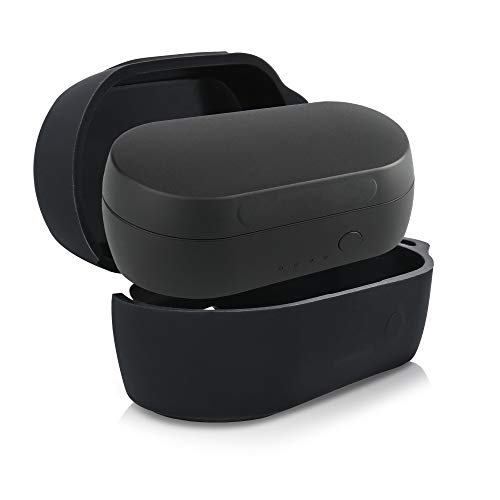 kwmobile Carcasa de Silicona Compatible con Skullcandy Sesh - Funda para Auriculares en Negro