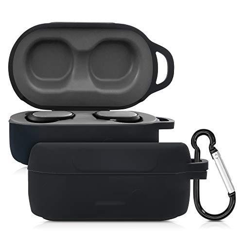 kwmobile Carcasa de Silicona Compatible con Skullcandy Sesh - Funda para Auriculares en Negro