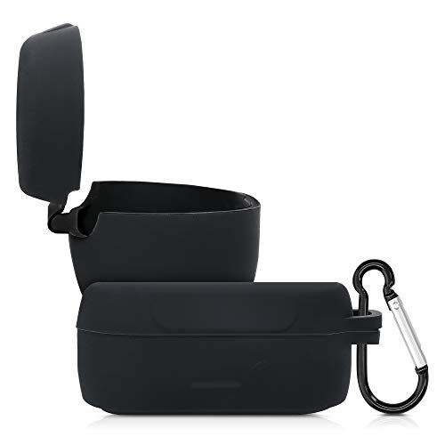 kwmobile Carcasa de Silicona Compatible con Skullcandy Sesh - Funda para Auriculares en Negro