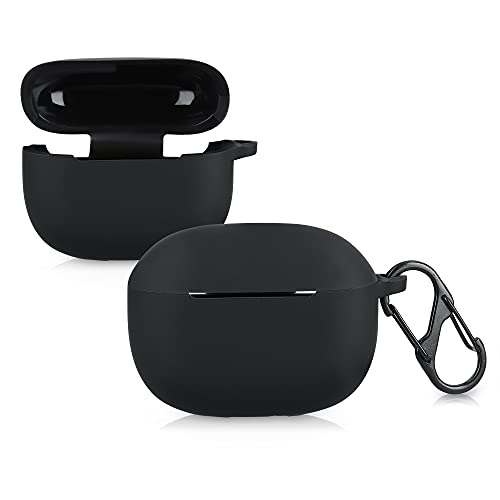 kwmobile Carcasa de Silicona Compatible con Xiaomi Flip Buds Pro - Funda para Auriculares en Negro