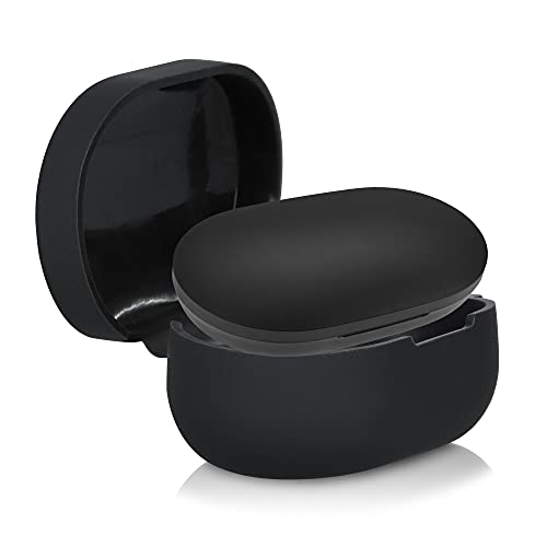 kwmobile Carcasa de Silicona Compatible con Xiaomi Redmi AirDots 3 - Funda para Auriculares en Negro