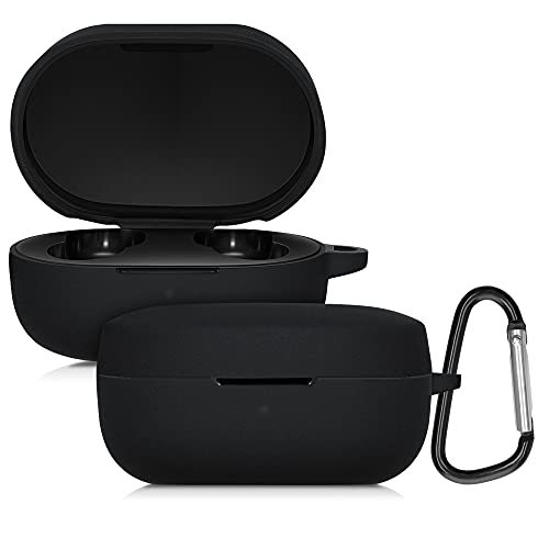 kwmobile Carcasa de Silicona Compatible con Xiaomi Redmi AirDots 3 - Funda para Auriculares en Negro