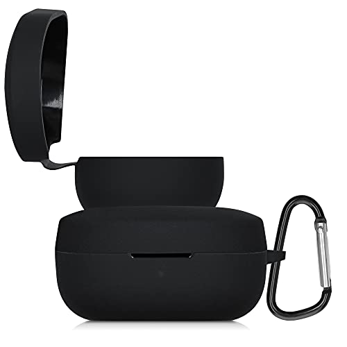 kwmobile Carcasa de Silicona Compatible con Xiaomi Redmi AirDots 3 - Funda para Auriculares en Negro