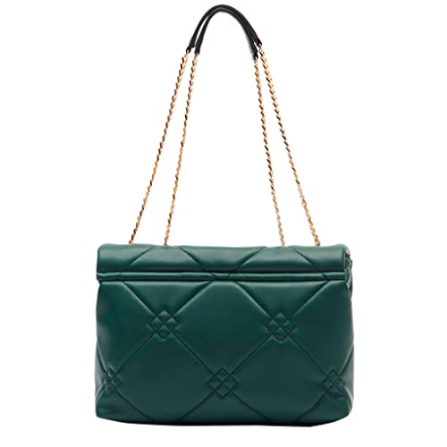 La Carrie Bolso hombro mujer Mesopotamia, ecopiel, tachuelas, verde, 23 x 32 x 13 cm