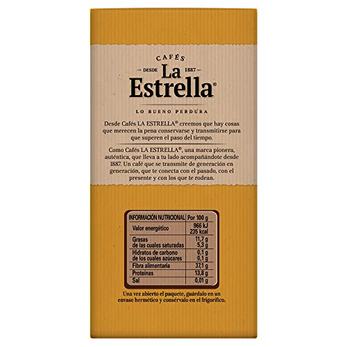 LA ESTRELLA Café Tostado Molido Natural 250g - 8 Paquetes