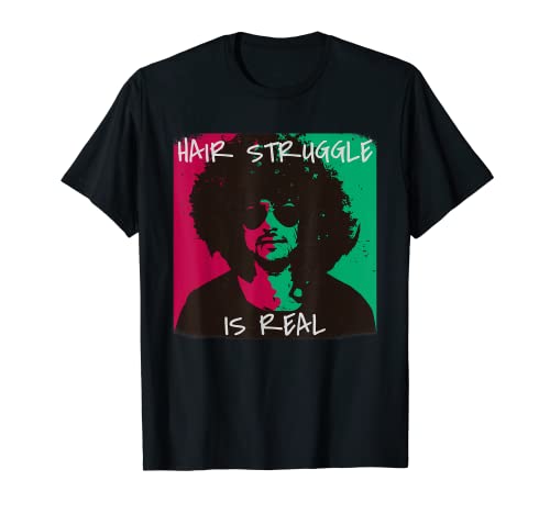 La lucha divertida del cabello es un verdadero amante del champú de baño afro Camiseta