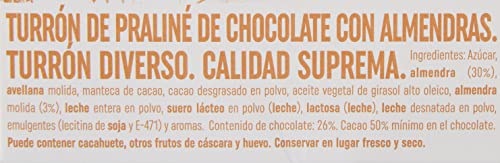Lacasa - Turron Chocolate con almendra, 250 g